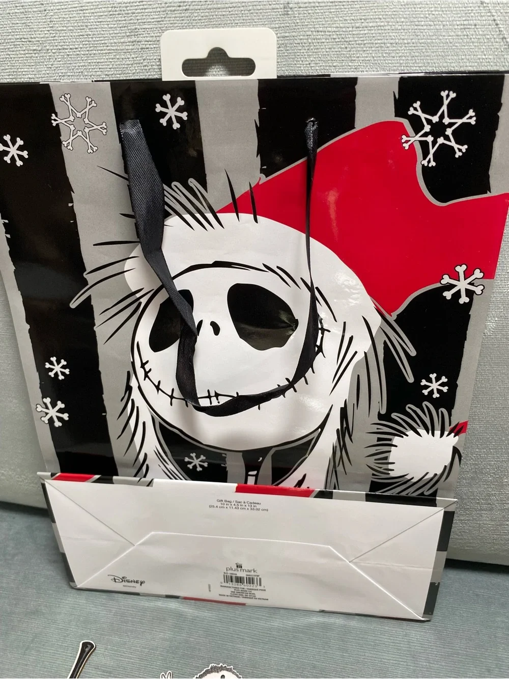 Nightmare Before Christmas Wooden Ornaments NWOT 9 piece and Gift Bag